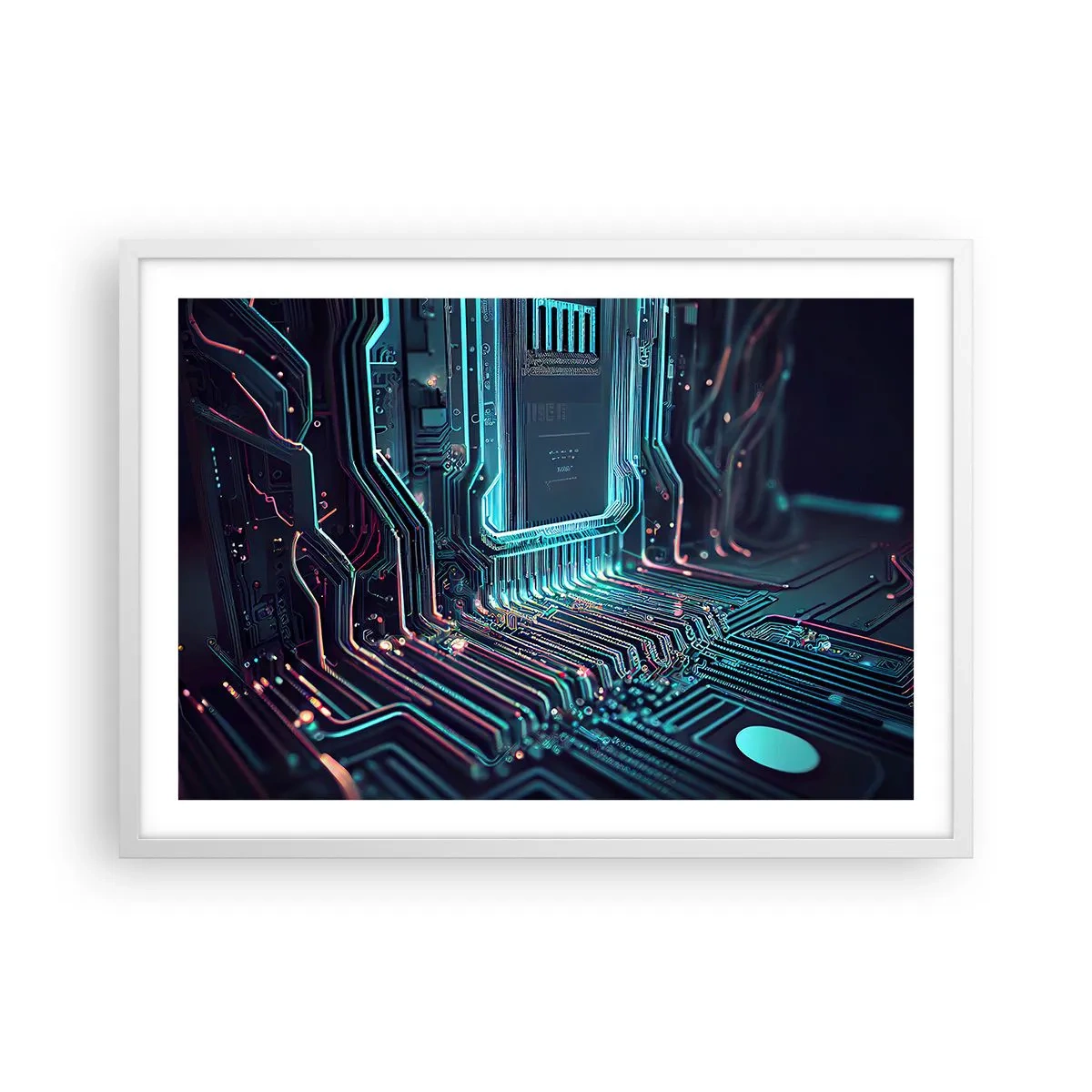 Poster in cornice bianca - Sto pensando qualcosa... - 70x50 cm