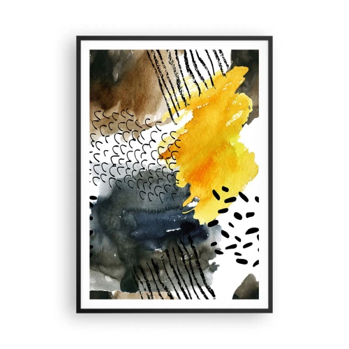 Poster in cornice nera - L'incontro degli elementi - 70x100 cm