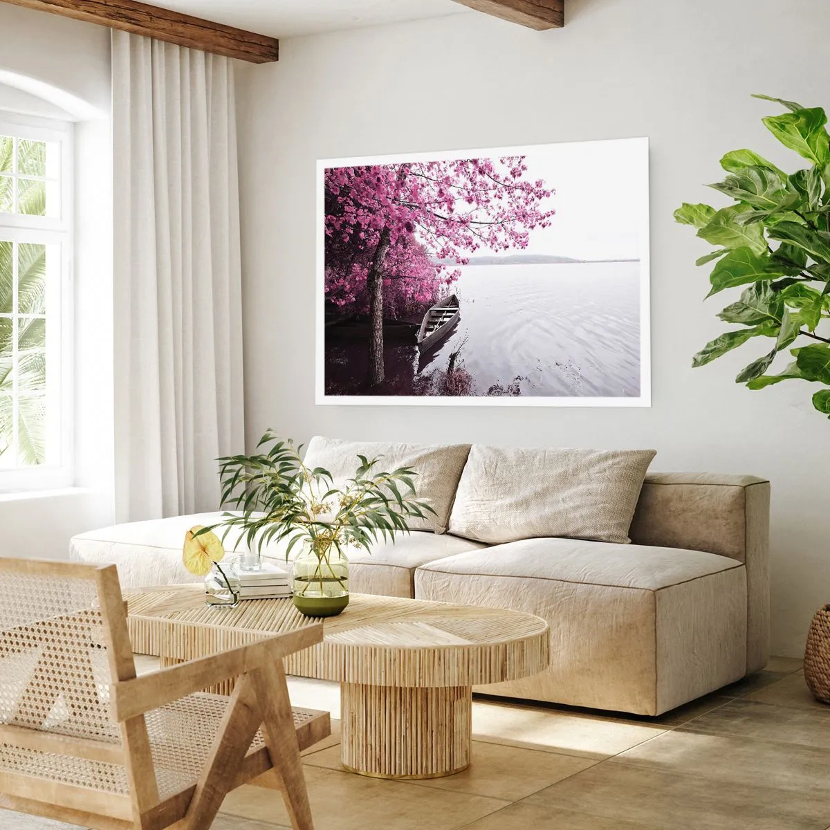 Poster - Nel silenzio rosa - 70x50 cm