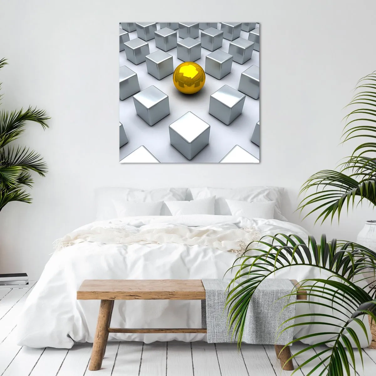 Quadro su tela - Stampe su Tela - Perché io? Composizione geometrica - 60x60 cm