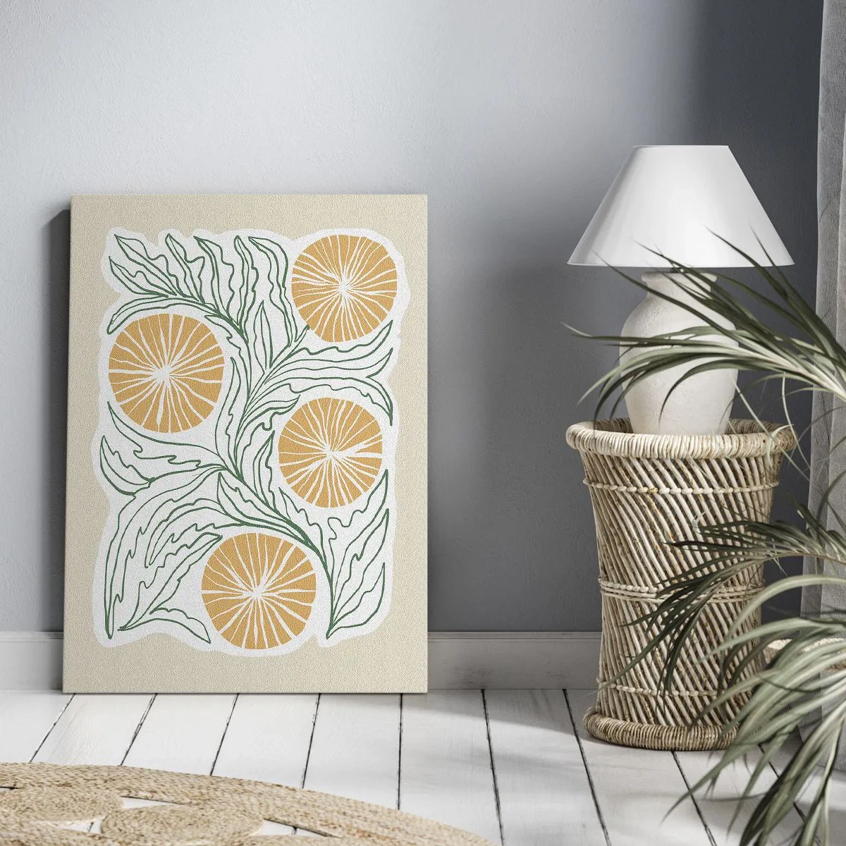 Quadro su tela - Stampe su Tela - Etnicamente con una nota di astrazione - 65x120 cm