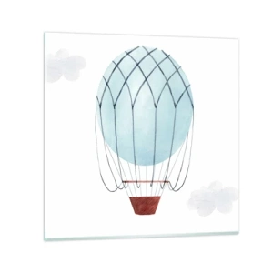 Quadro su vetro - In mezzo alle nuvole - 30x30 cm