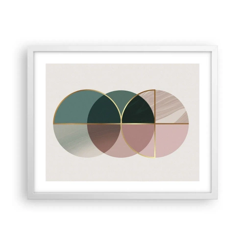 Poster in cornice bianca - Un cerchio dietro l'altro... - 50x40 cm