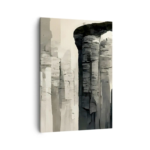 Quadro su tela - Stampe su Tela - Colonne storiche in un ambiente monocromatico suggestivo - 50x70cm - La maestà dell'antichità - Decorazione murale moderna per soggiorno e camera da letto ARTTOR