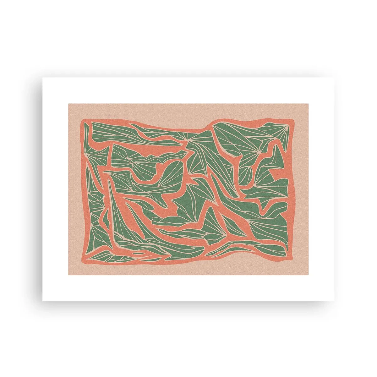 Poster - La lotta tra il corallo e il verde - 40x30 cm