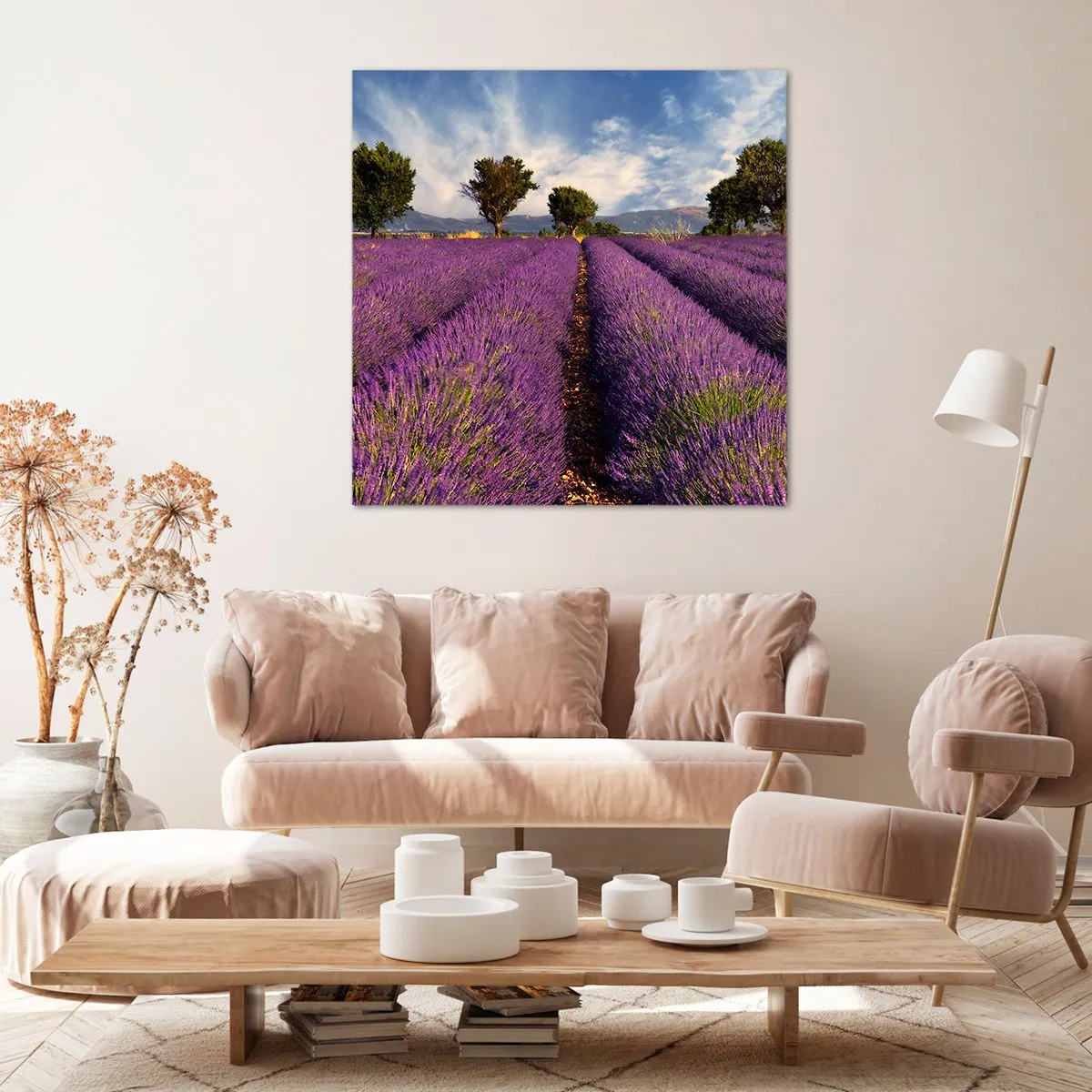 Quadro su tela - Stampe su Tela - Campi di lavanda - 70x70 cm