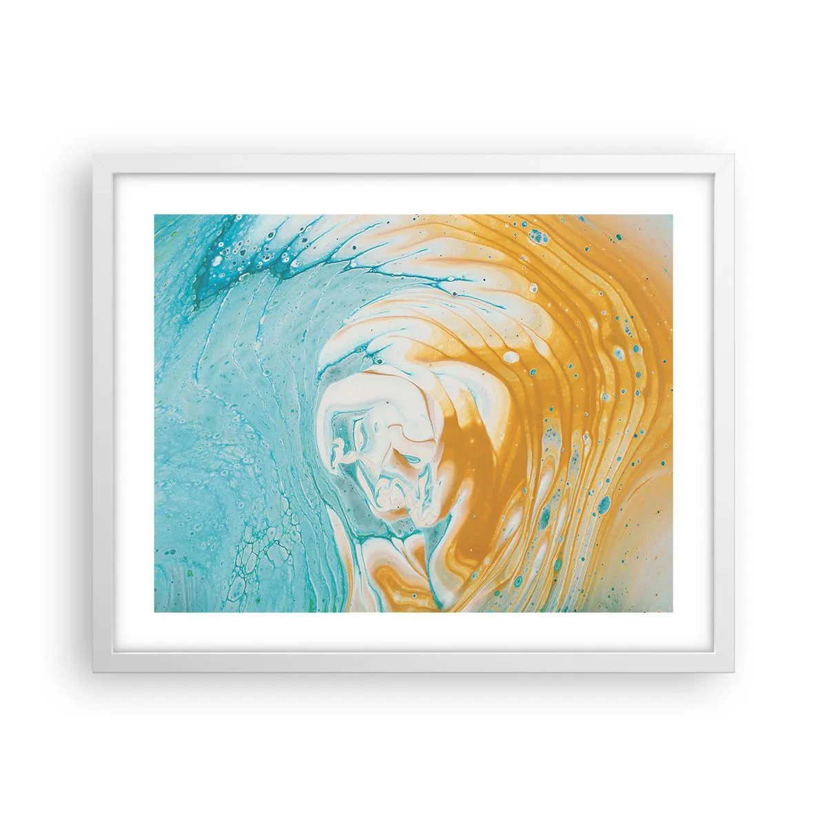 Poster in cornice bianca - Vortice pastello - 50x40 cm