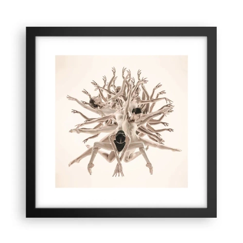 Poster in cornice nera - Fiorendo nella danza - 30x30 cm