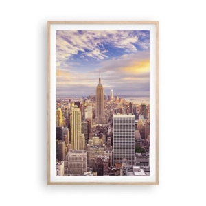 Poster in cornice rovere chiaro - Toccando le nuvole - 61x91 cm