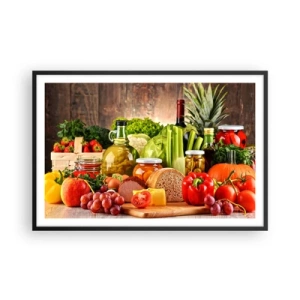 Poster in cornice nera - Affumicati, arrostiti, marinati - 91x61 cm