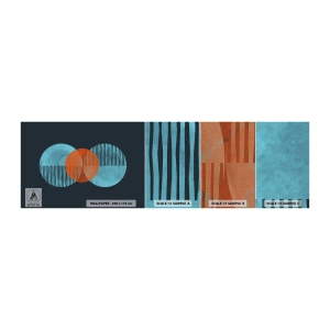 Campione di Fotomurale Adesivo Deluxe Sticker - Composizione simmetrica - Astrazione, Pezzo, Motivo geometrico - 100x30 cm
