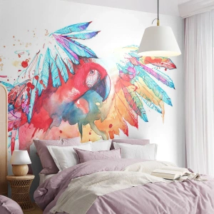 Fotomurali Standard Eco - . - Pappagallo, Uccello, Astrazione - 150x105 cm