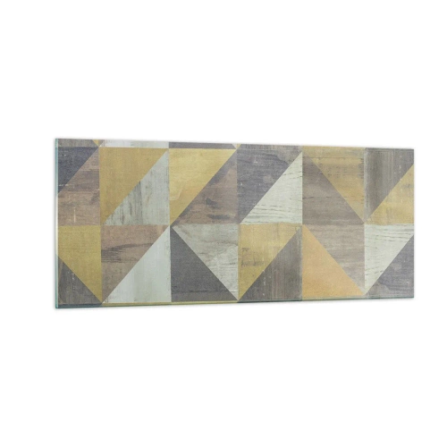 Quadro su vetro - Secondo i triangoli - 100x40 cm
