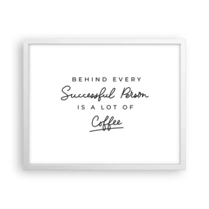Poster in cornice bianca - Il segreto del successo - 50x40 cm