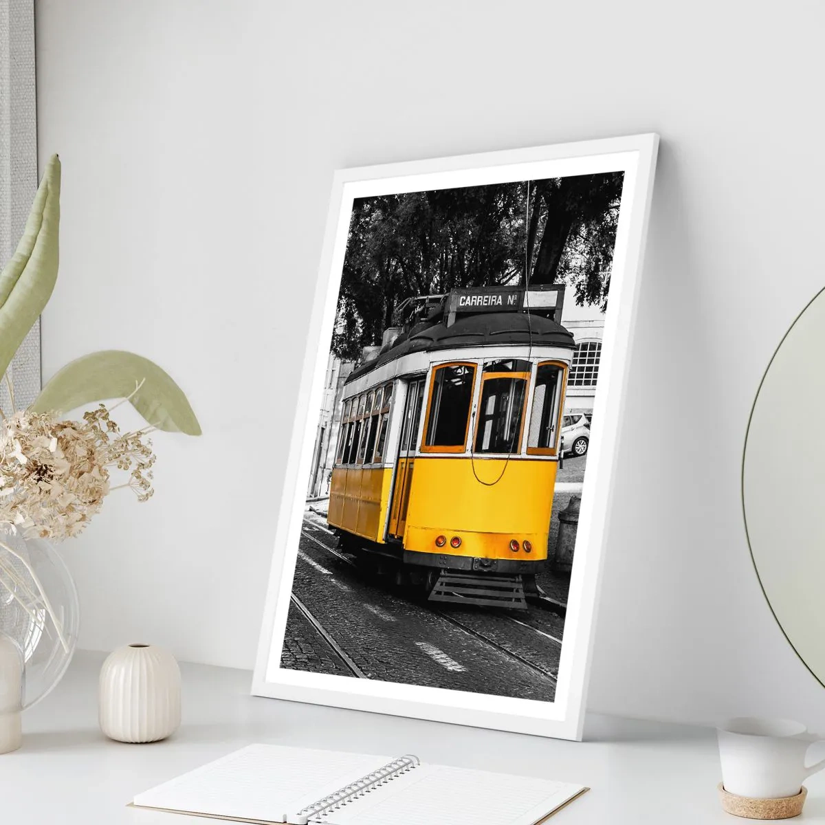 Poster in cornice bianca - Con il fado in sottofondo - 50x70 cm