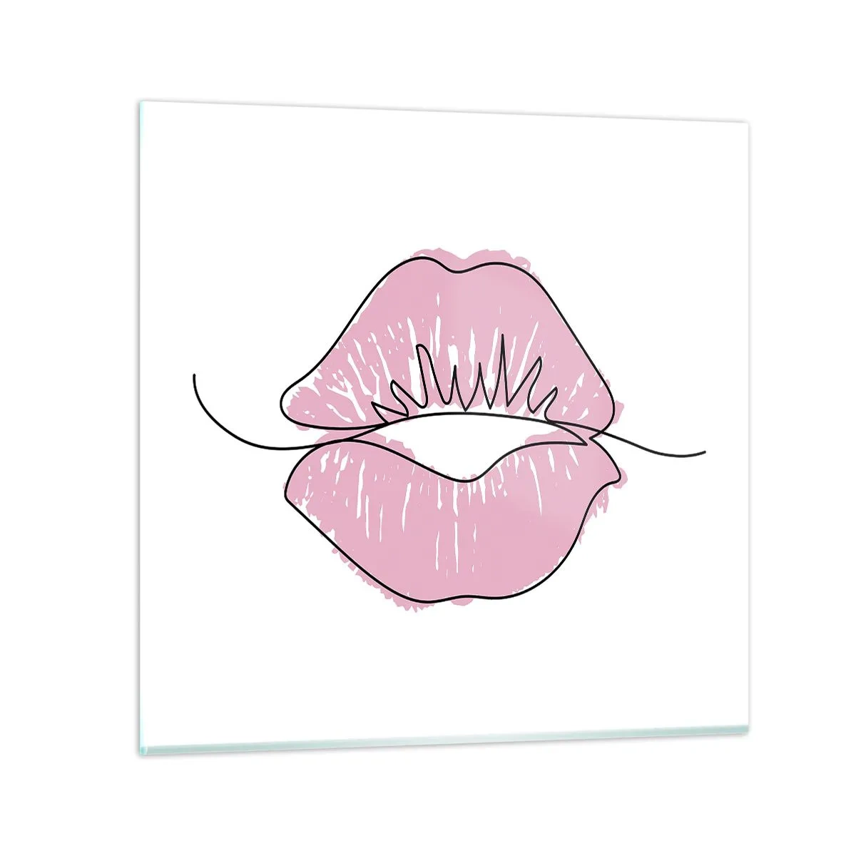 Quadro su vetro - Pronti al bacio? - 30x30 cm