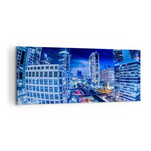 Quadro su tela - Stampe su Tela - Il ritmo notturno della città - 100x40 cm