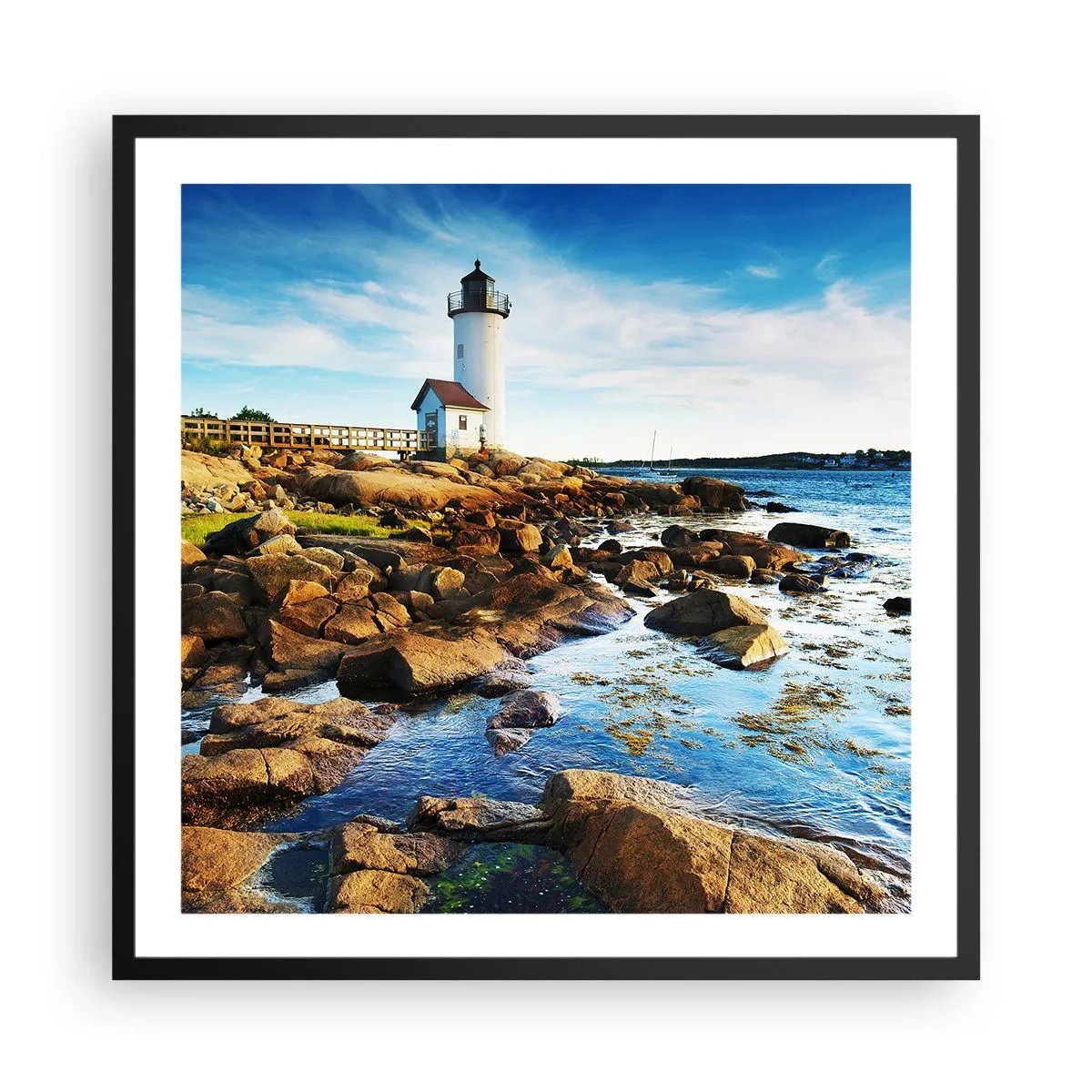 Poster in cornice nera - Tornate sani e salvi, vi aspetto - 60x60 cm