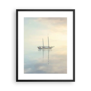 Poster in cornice nera - Silenzio in mare - 40x50 cm