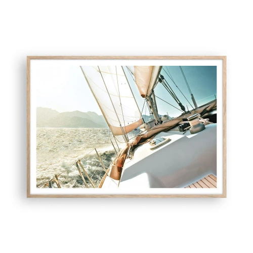 Poster in cornice rovere chiaro - A vele spiegate - 100x70 cm