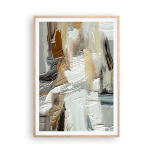 Poster in cornice rovere chiaro - Strati colorati - 70x100 cm