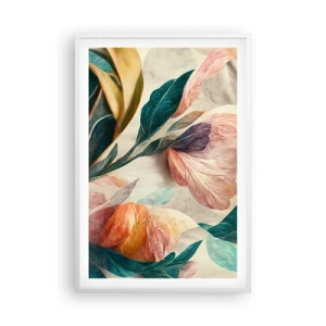Poster in cornice bianca - I fiori delle isole del sud - 61x91 cm