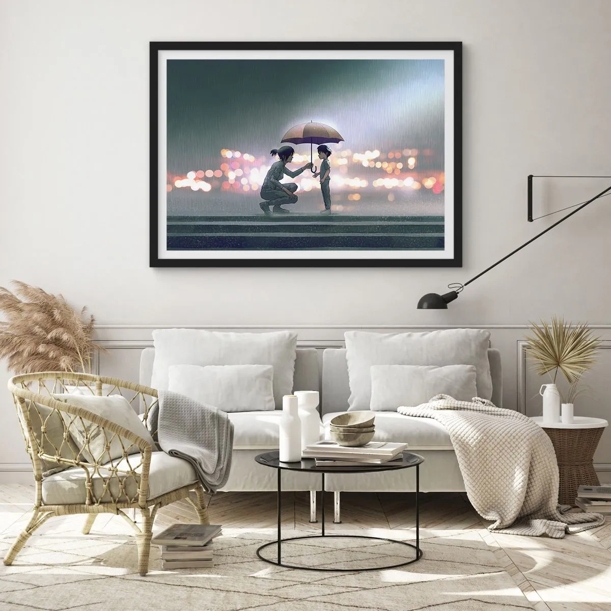 Poster in cornice nera - E già tutto va bene - 91x61 cm