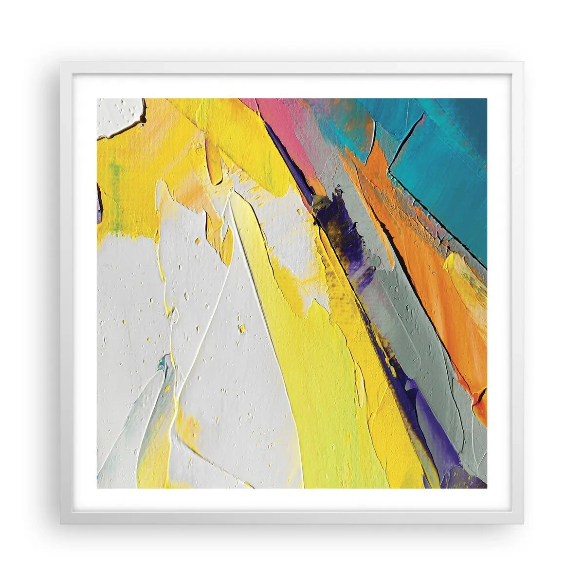 Poster in cornice bianca - Anatomia della luce - 60x60 cm