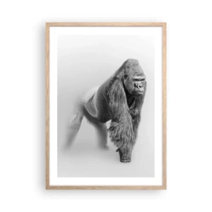 Poster in cornice rovere chiaro - Sicuro della propria forza - 50x70 cm