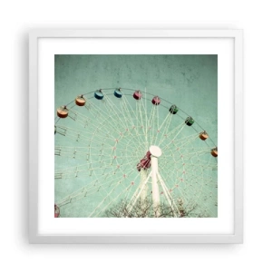 Poster in cornice bianca - Venite a divertirvi - 40x40 cm