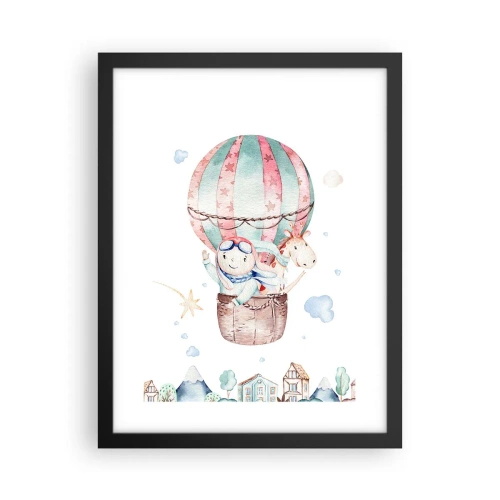 Poster in cornice nera - Torniamo presto! - 30x40 cm