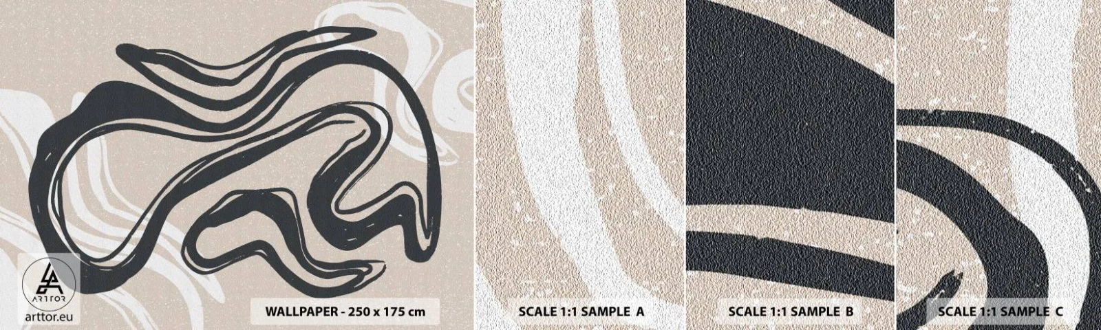 Campione Di Fotomurale Standard Eco - Espressione moltiplicata - Minimalismo, Boho, scandinavo - 100x30 cm