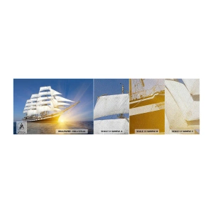 Campione di Fotomurale Premium Sand - Il loro tempo non passa mai - Mare, Veliero, Nave - 100x30 cm
