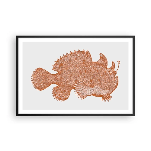 Poster in cornice nera - È davvero un pesce - 91x61 cm