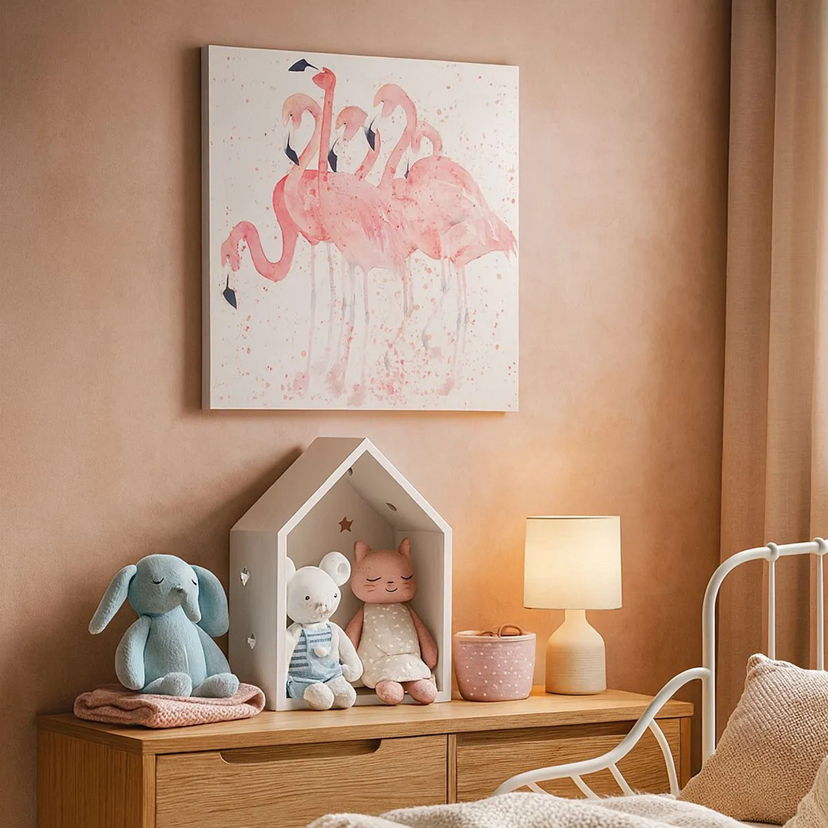 Quadro su tela - Stampe su Tela - Gruppo in rosa - 30x30 cm