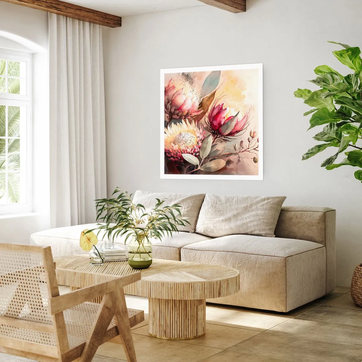 Poster - Di profilo e di fronte - 60x60 cm