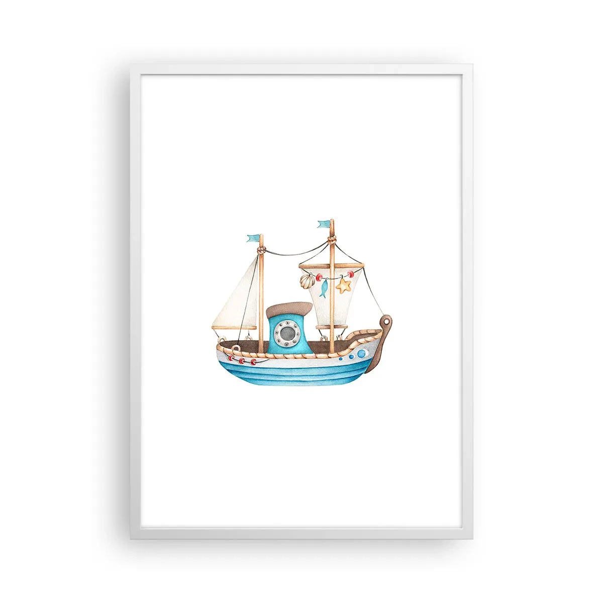 Poster in cornice bianca - Benvenuta avventura! - 50x70 cm