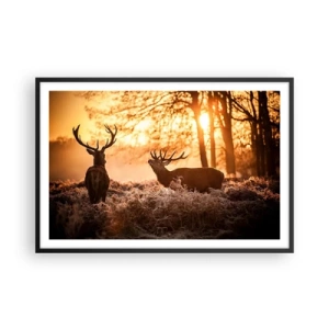 Poster in cornice nera - Il sogno del cacciatore - 91x61 cm