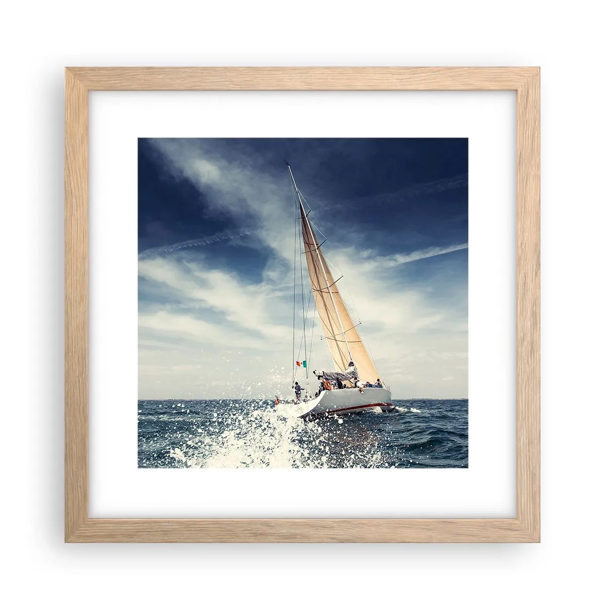 Poster in cornice rovere chiaro - Non ci raggiungeranno! - 30x30 cm