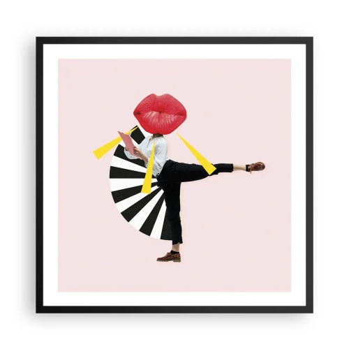 Poster in cornice nera - Pop-art surrealistica - 60x60 cm