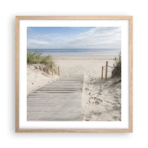 Poster in cornice rovere chiaro - Fino all'orizzonte - 50x50 cm