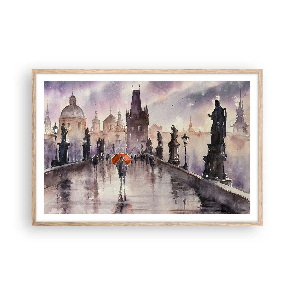 Poster in cornice rovere chiaro - Le persone non cambiano - 91x61 cm