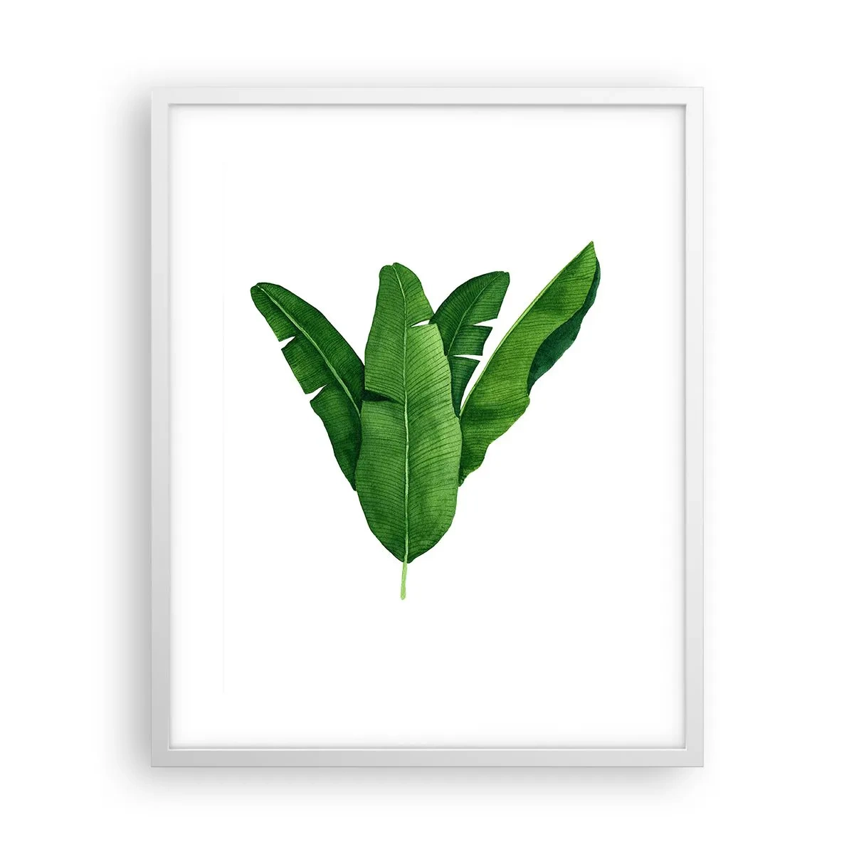 Poster in cornice bianca - Simmetria verde - 40x50 cm