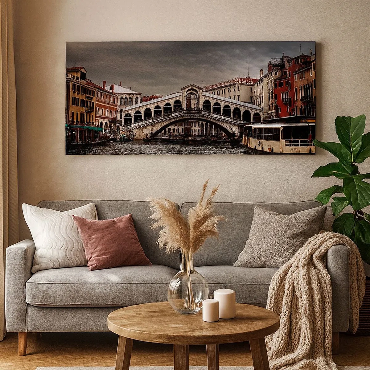 Quadro su tela - Stampe su Tela - Promessa di una sera a Venezia - 100x40 cm