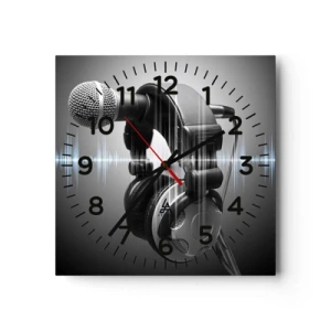 Orologio da parete - Orologio in Vetro - Si sente ancora il canto - 30x30 cm
