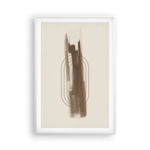 Poster in cornice bianca - Un soffio di grigio - 61x91 cm