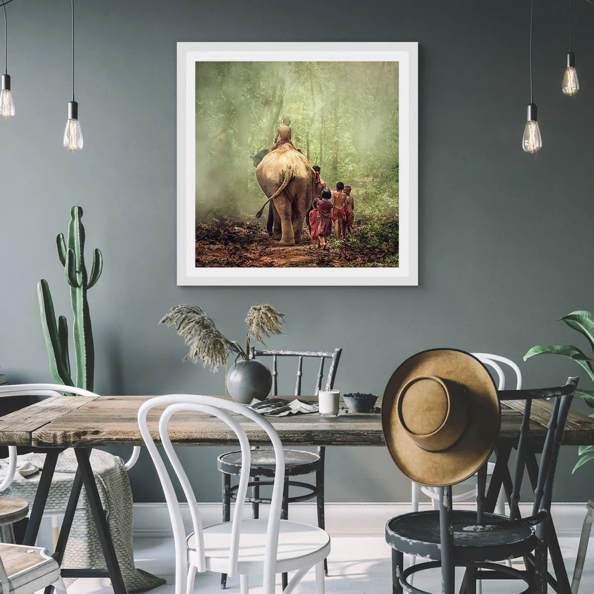 Poster in cornice bianca - Il nuovo Libro della Giungla - 30x30 cm