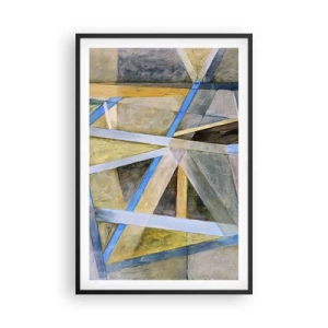 Poster in cornice nera - Dritto o obliquo? - 61x91 cm