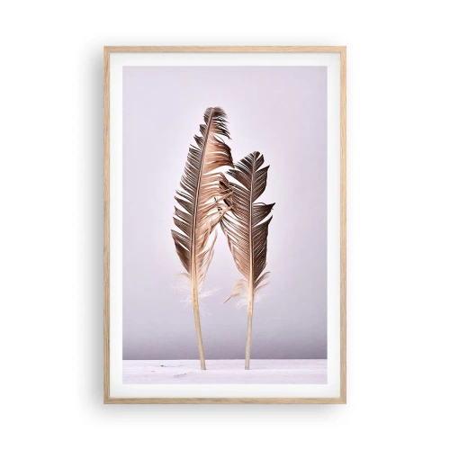 Poster in cornice rovere chiaro - Contro il nulla - 61x91 cm