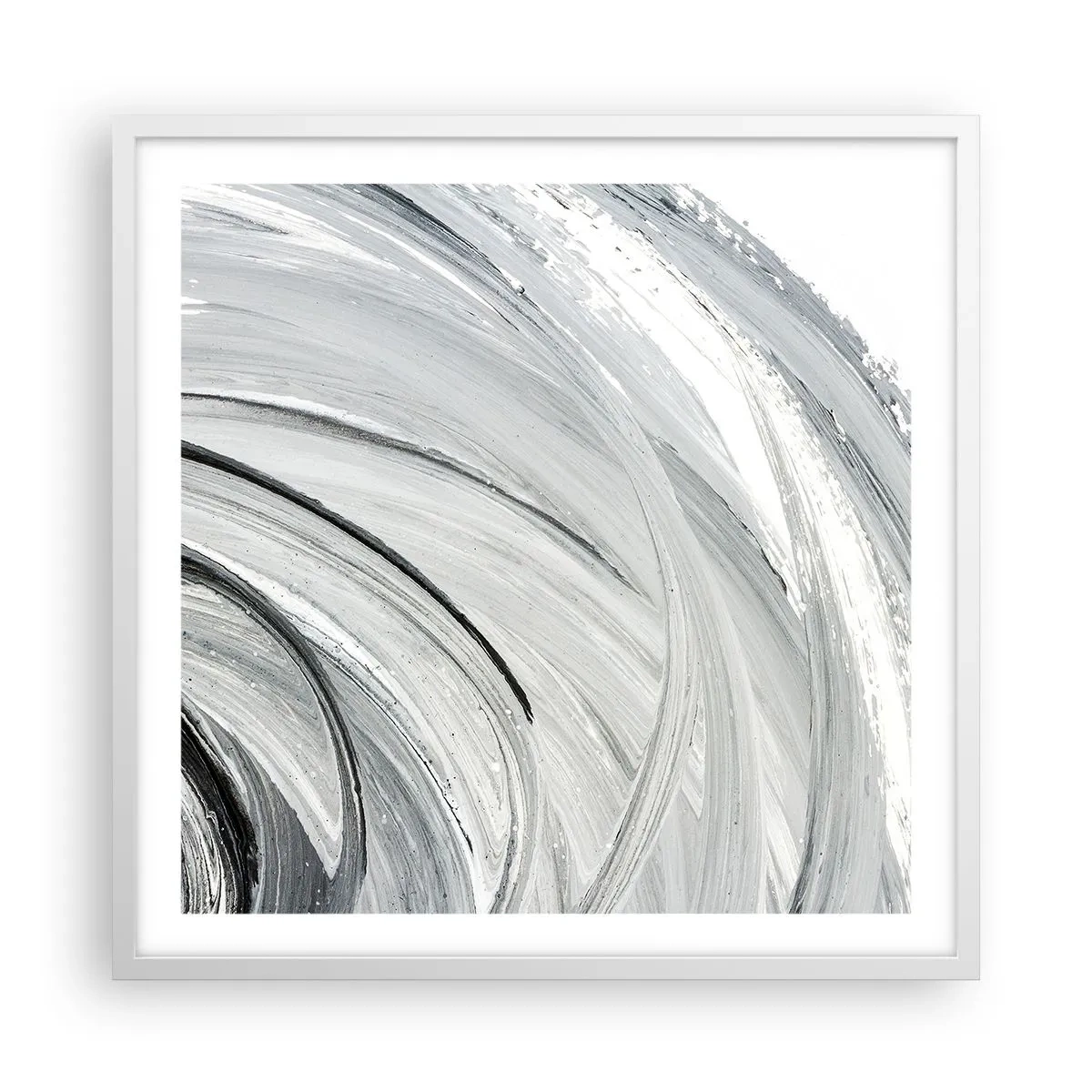 Poster in cornice bianca - Composizione orbitale - 60x60 cm